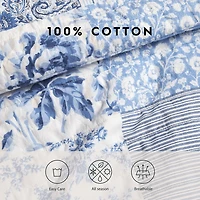 Laura Ashley Paisley Floral Reversible Quilt Set