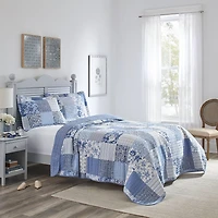 Laura Ashley Paisley Floral Reversible Quilt Set