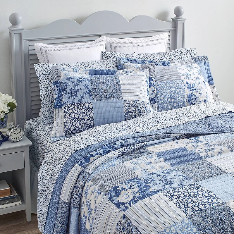 Laura Ashley Paisley Floral Reversible Quilt Set