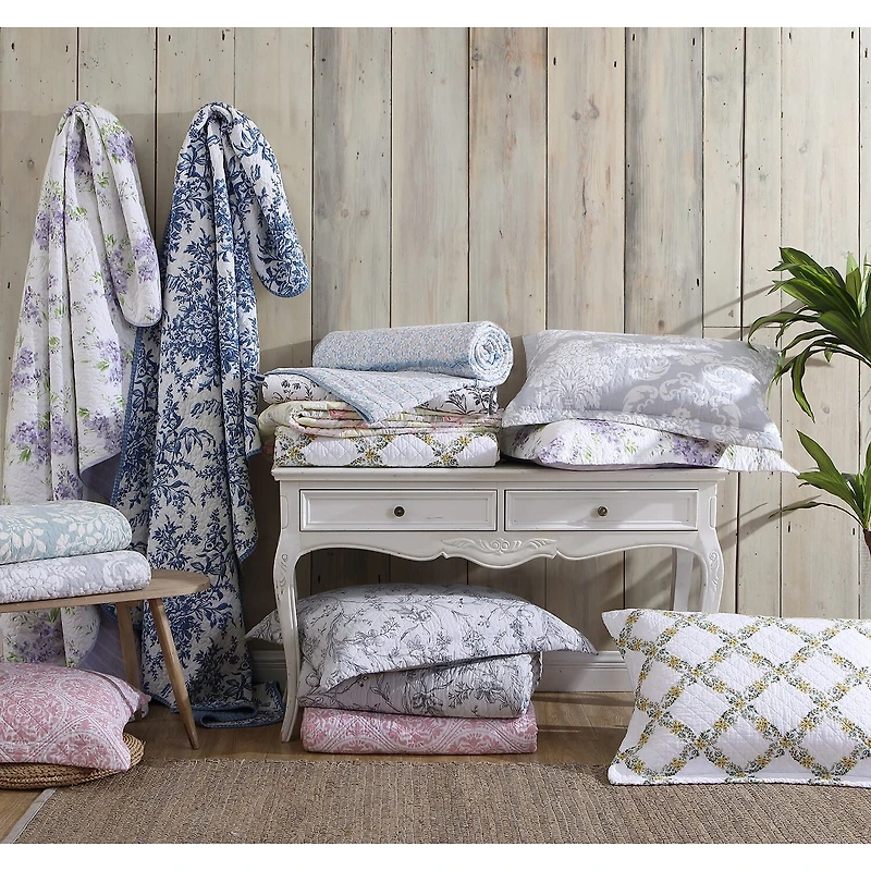 Laura Ashley Paisley Floral Reversible Quilt Set