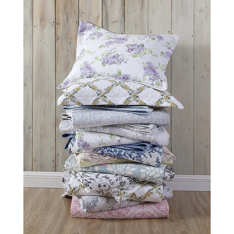 Laura Ashley Paisley Floral Reversible Quilt Set