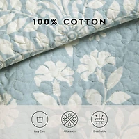 Laura Ashley Rowland Floral Reversible Quilt Set