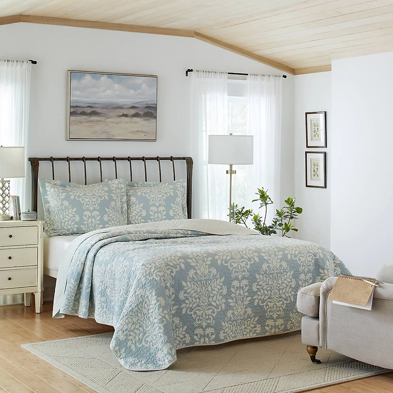 Laura Ashley Rowland Floral Reversible Quilt Set