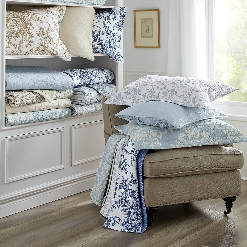 Laura Ashley Rowland Floral Reversible Quilt Set