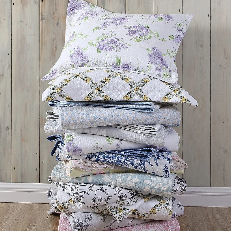 Laura Ashley Rowland Floral Reversible Quilt Set