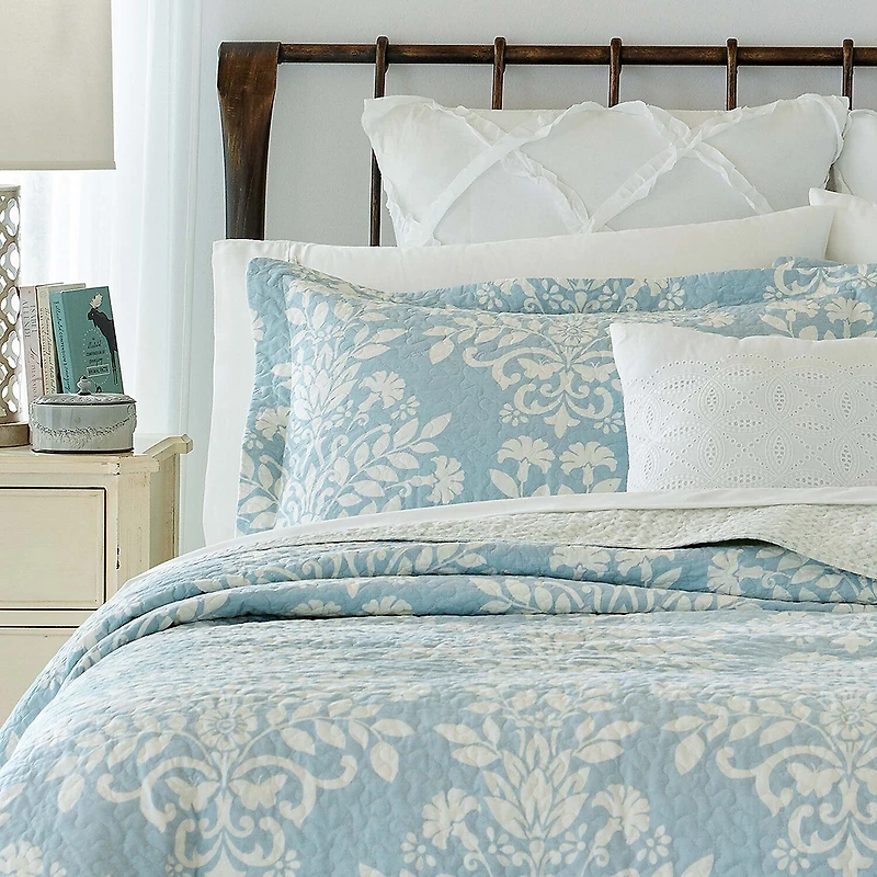 Laura Ashley Rowland Floral Reversible Quilt Set