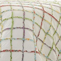 Laura Ashley Ruffle Garden Floral Reversible Quilt