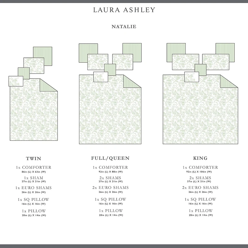 Laura Ashley Natalie Floral Midweight Comforter
