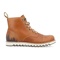 Territory Mens Zion Flat Heel Lace Up Boots