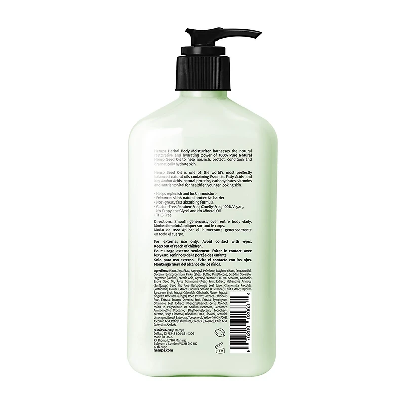 Hempz Exotic Green Tea And Asian Pear Herbal Body Moisturizer 17oz.