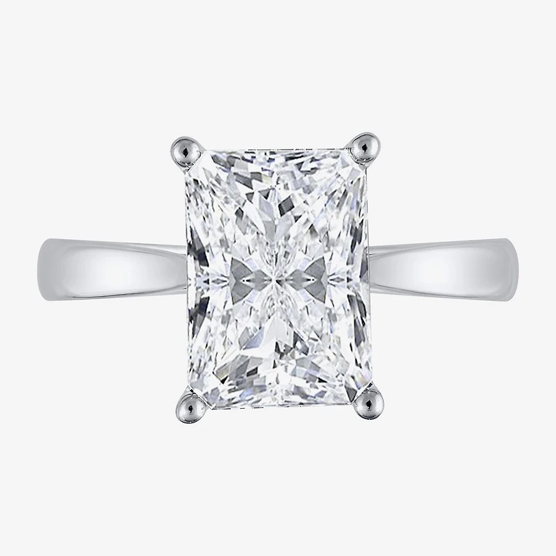 (H-I / SI2) Womens 3 CT. Lab-Grown White Diamond 14K Gold Radiant-Cut Solitaire Engagement Ring
