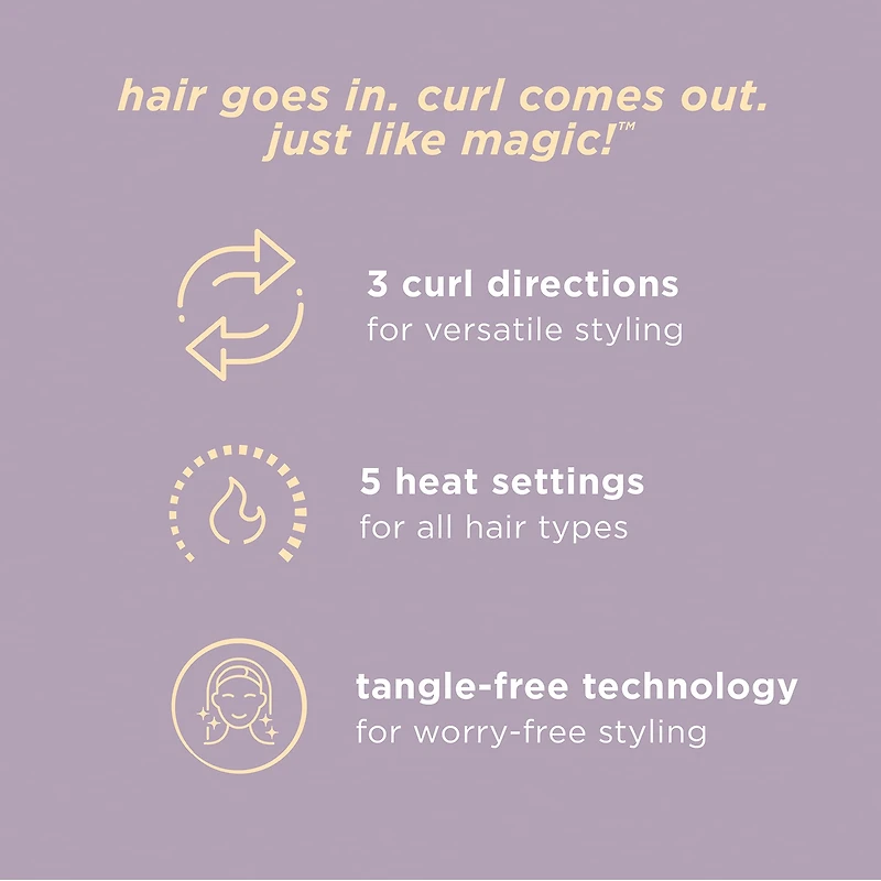 Conair Curl Secret Auto Curler Ceramic Fast Heating Curling Iron