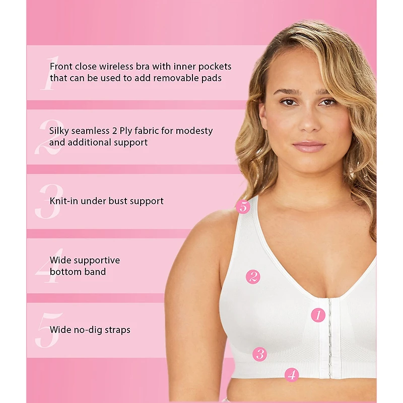 Exquisite Form FULLY® Seamless Wireless Full Coverage Bra with Front Closure -5101000