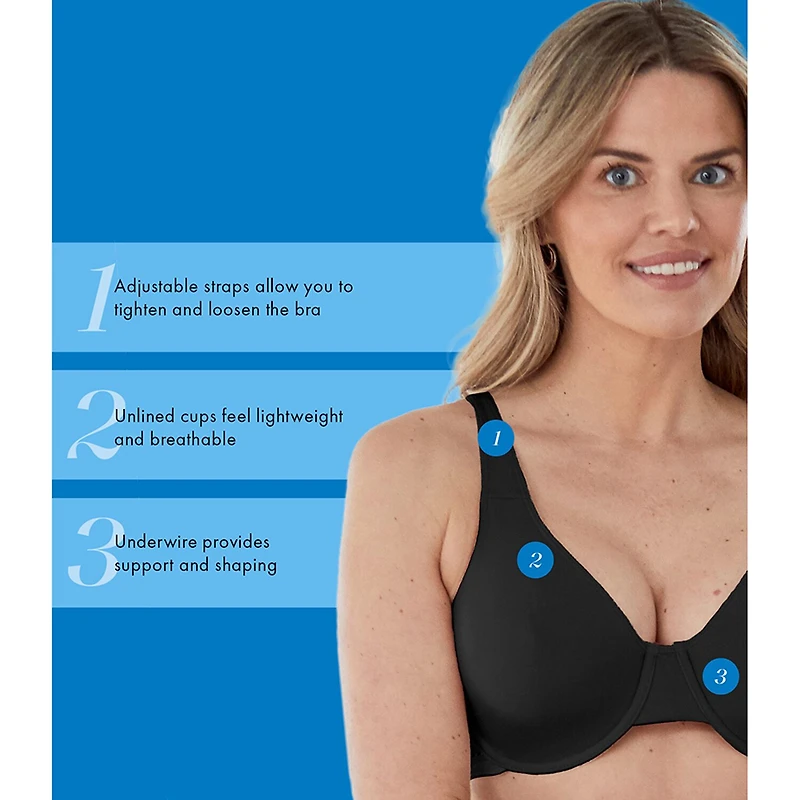 Bestform Everyday Unlined Cotton Stretch T-Shirt Bra with Underwire Support- 5000100