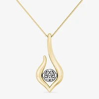 Sirena Womens 1/8 CT. Natural Diamond 14K Gold 14K Two Tone Gold 18 Inch Pendant Necklace