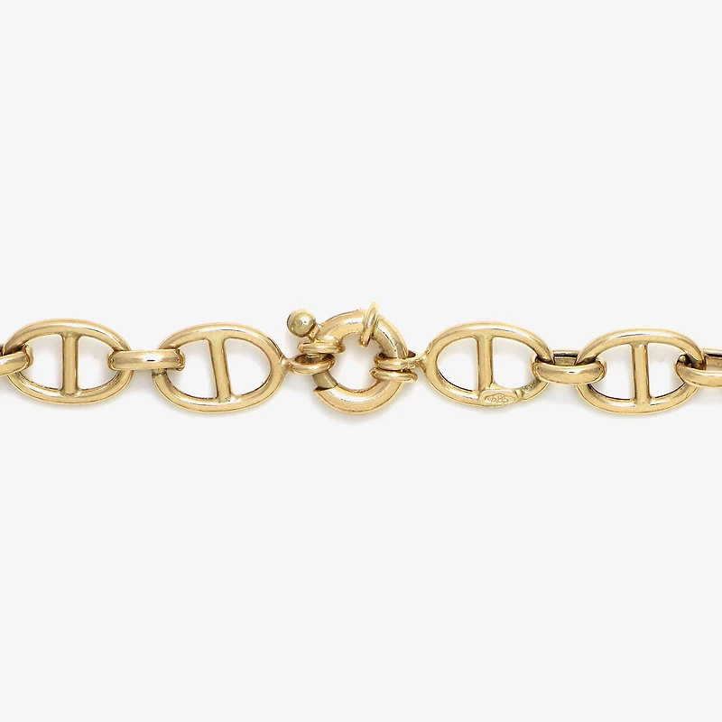 Made in Italy Womens 14K Gold 18 Inch Link Chain Necklace