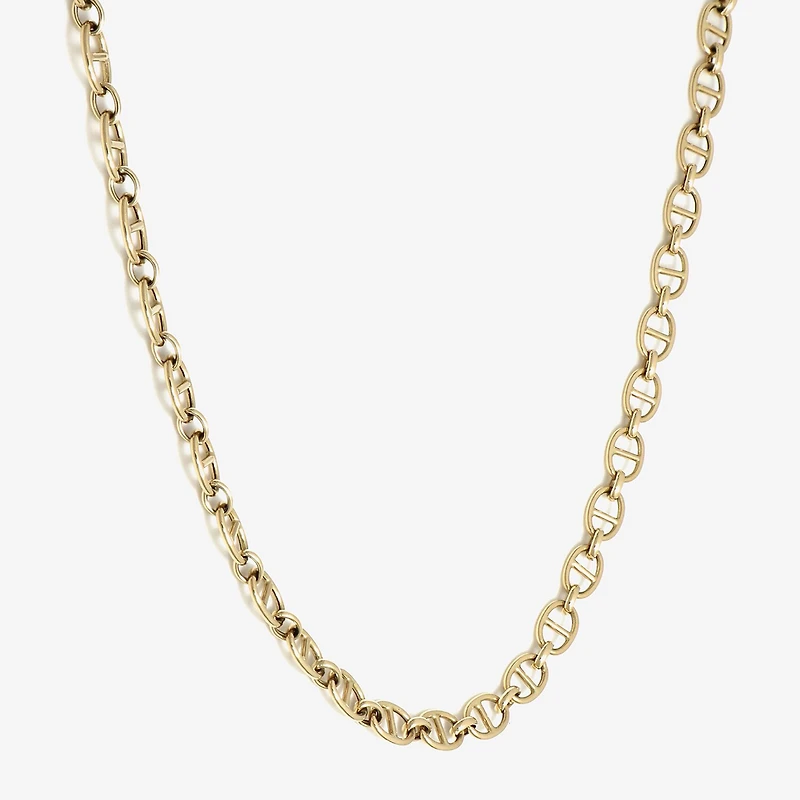 Made in Italy Womens 14K Gold 18 Inch Link Chain Necklace