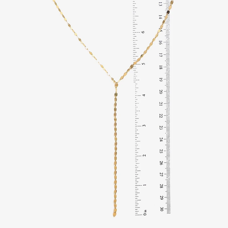 Made in Italy Womens 14K Gold 18 Inch Y Necklace