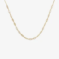Made in Italy Womens 10K Gold 18 Inch Mesh Chain Necklace