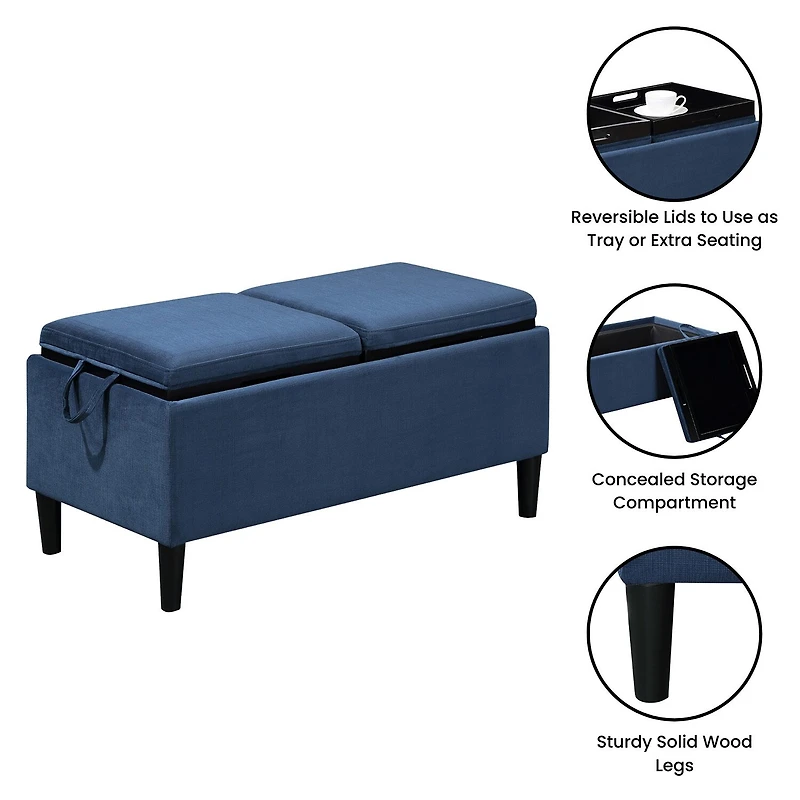 Convenience Concepts Designs4comfort Storage Ottoman