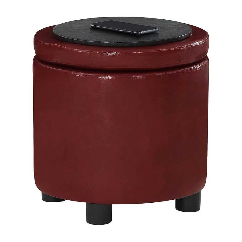 Designs4Comfort Round Storage Ottoman