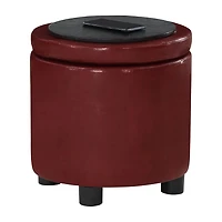 Designs4Comfort Round Storage Ottoman