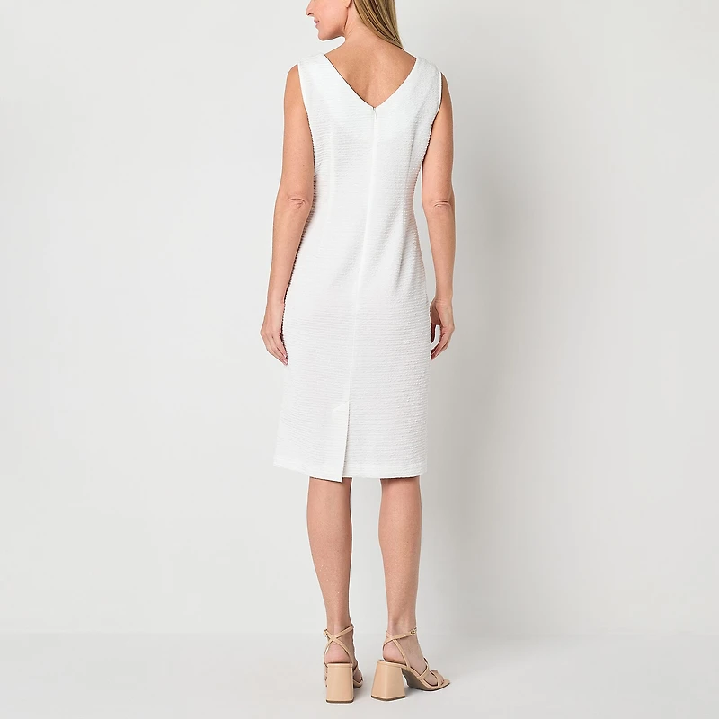 Maya Brooke Womens Bell Pearl Trim Jacket Dress
