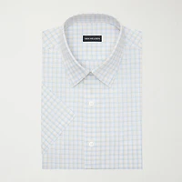 Van Heusen Poplin Mens Regular Fit Easy Care Wrinkle Free Short Sleeve Dress Shirt