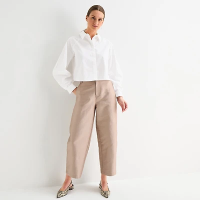 Worthington Womens Tall Barrel Leg Pant