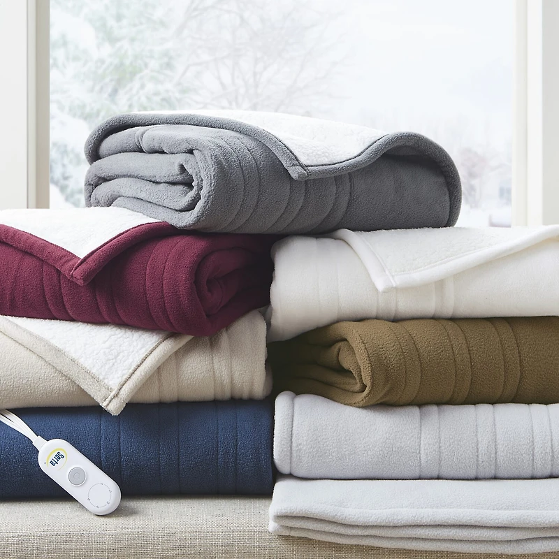 Serta Fleece to Sherpa Electric Throw