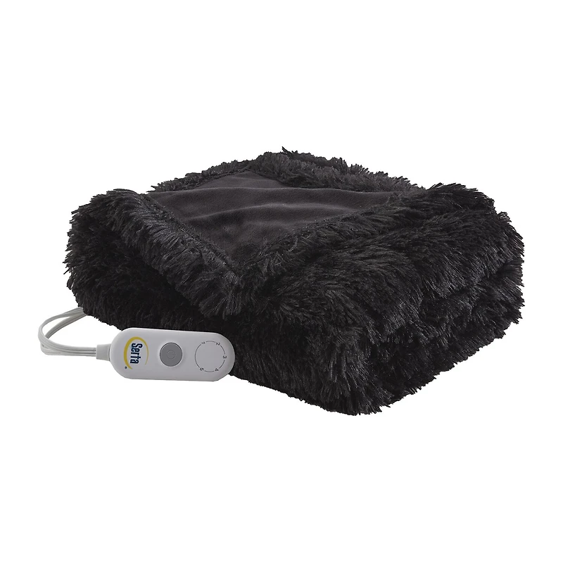 Serta® Leena Shaggy Faux Fur Heated Throw