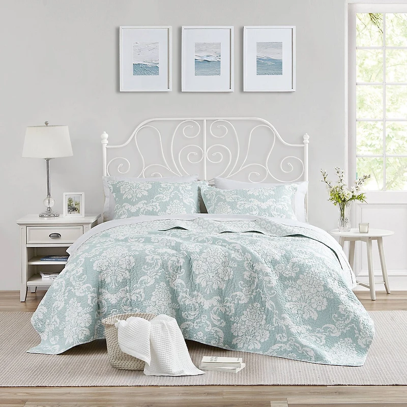 Laura Ashley Venetia Floral Reversible Quilt Set