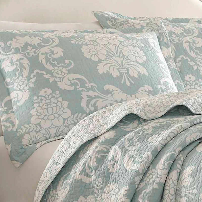 Laura Ashley Venetia Floral Reversible Quilt Set