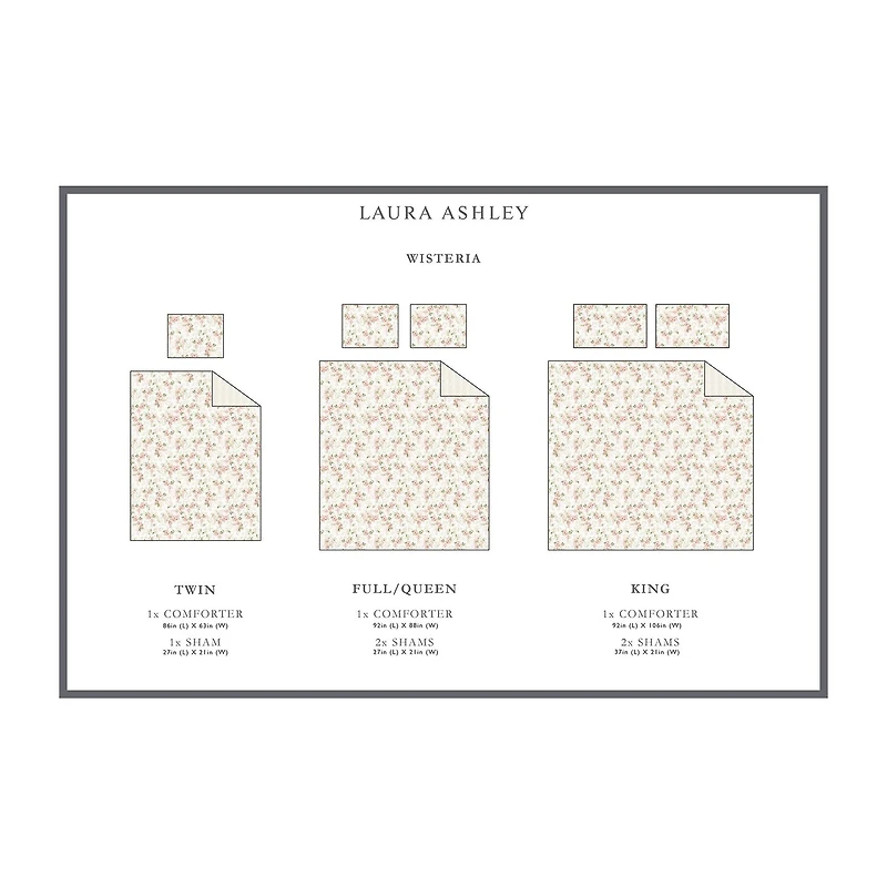 Laura Ashley Wisteria Floral Midweight Comforter