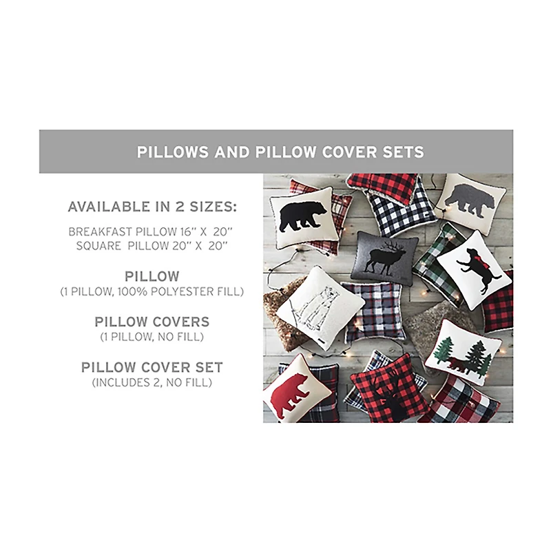 Eddie Bauer Bear Rectangular Throw Pillow