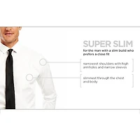 J. Ferrar 360 Stretch Slim Performance Mens Fit Fabric Long Sleeve Dress Shirt