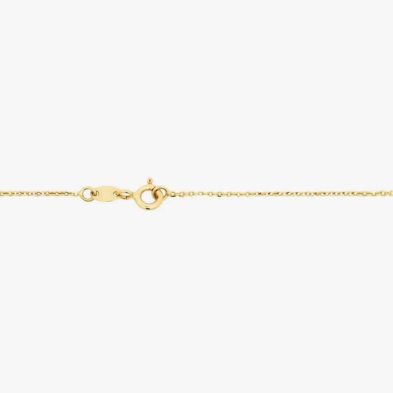 Womens 14K Gold Heart 18 Inch Pendant Necklace