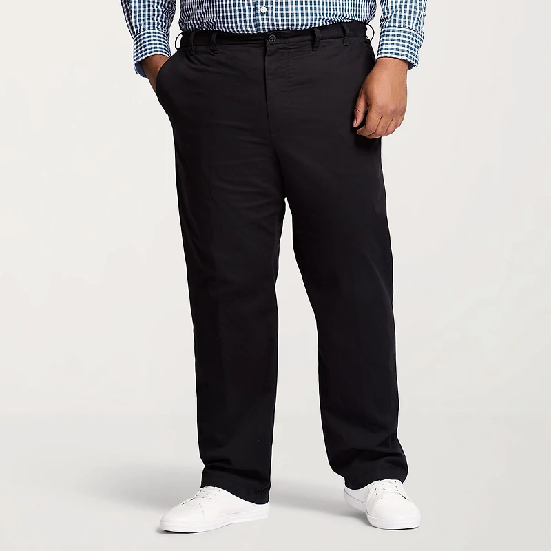 IZOD Sportflex Waistband Non Iron Performance Mens Straight Fit Big and Tall Flat Front Pant