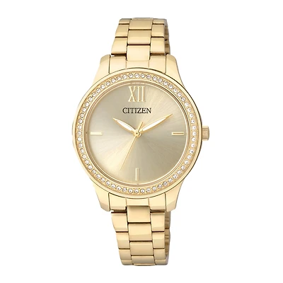 Citizen® Womans Crystal-Accent Bracelet Watch EL3088-59P