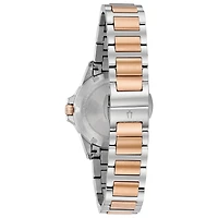 Bulova Marine Star Womens Diamond Accent Two Tone Bracelet Watch 98r234