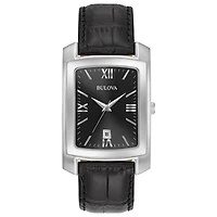 Bulova Classic Mens Black Strap Watch 96b269