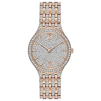 Bulova Phantom Womens Rose Goldtone Stainless Steel Bracelet Watch 98l235