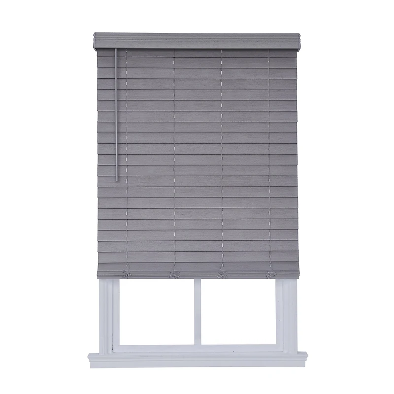 Distressed 2 1/2" Cut-To-Width Cordless Faux Wood Blind