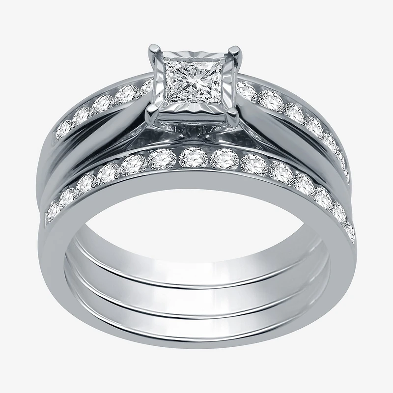 Womens 1 CT. T.W. Natural Diamond 10K Gold Bridal Set
