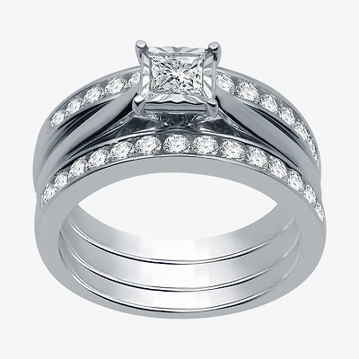 Womens 1 CT. T.W. Natural Diamond 10K Gold Bridal Set