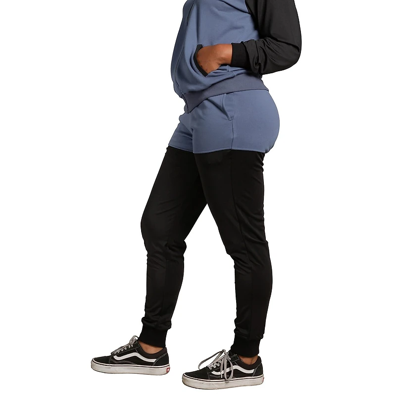 Poetic Justice Womens Cuffed Mid Rise Jogger Pant