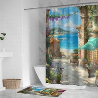 Thomas Kinkade Italian Cafe Shower Curtain