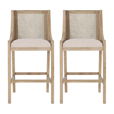 Breck 2Pc Counter Height Upholstered Bar Stool
