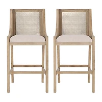 Breck 2Pc Counter Height Upholstered Bar Stool