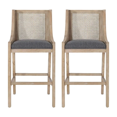 Breck 2Pc Counter Height Upholstered Bar Stool